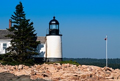 Winter Harbor Lighthouse on Mark Island in Maine